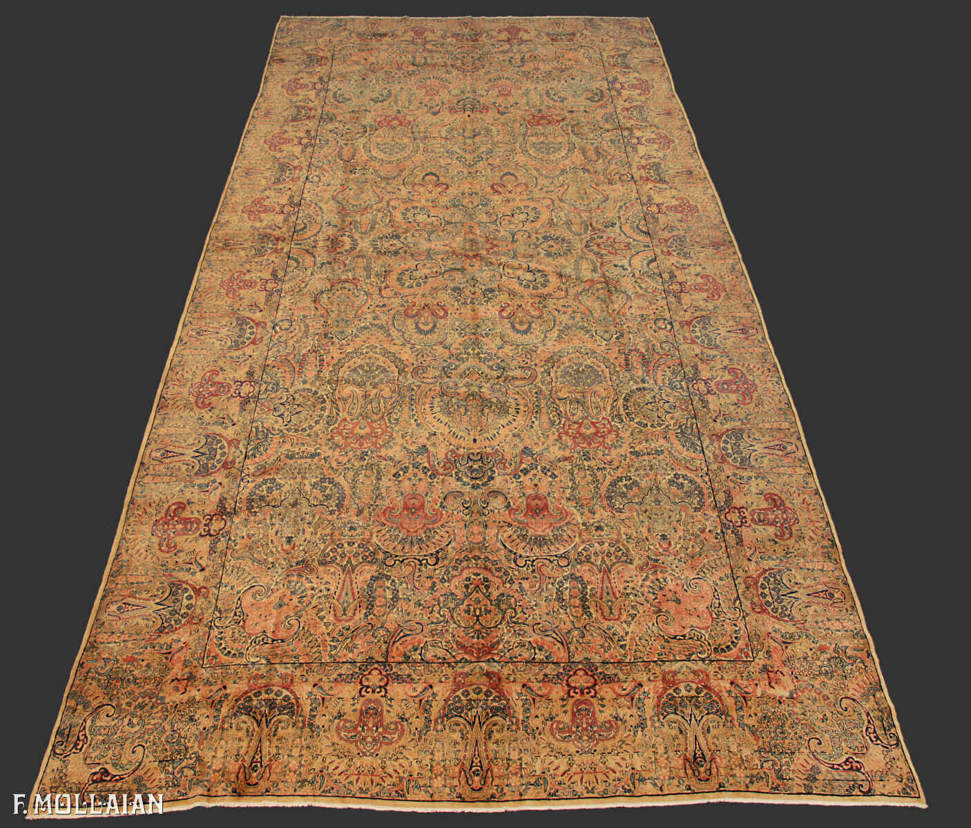 Antique Persian Kerman Carpet (594x300 cm)
